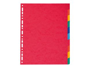Exacompta Nature Future - Intercalaire 10 positions - A4 Maxi - carte lustrée colorée