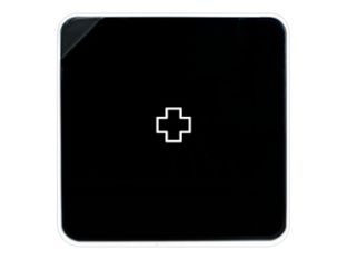 Armoire à pharmacie MultiBox - 32 x 32 x 7 cm - 4 étagères - noir