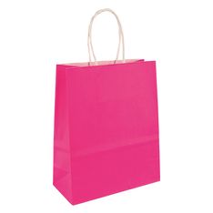50 Sacs cadeau kraft - poignées torsadées - 35 cm x 14 cm x 40 cm - fuchsia