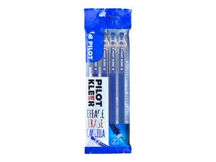 Pilot Kleer - 4 Stylos à bille effaçable - bleu - pointe moyenne