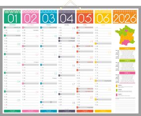 Calendrier bancaire année civile BOUCHUT "Tendance" 43 x 55 cm Pefc 70 %