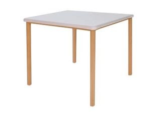 Table collectivité - plateau noir - pied bois