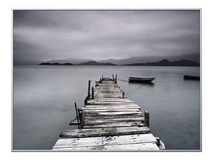 Cadre de décoration plexi/alu - 61 x 81 cm - Ciel et mer