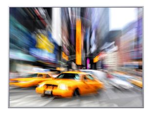 Cadre de décoration plexi/alu - 61 x 81 cm - Manhattan Taxis