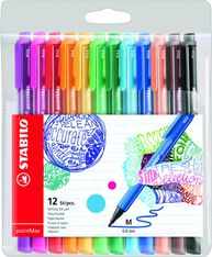 STABILO PointMax - 12 feutres d'écriture - pointe moyenne - couleurs assorties