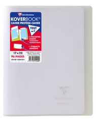 Clairefontaine Koverbook - Cahier polypro 17 x 22 cm - 96 pages - grands carreaux (Seyes) - transparent