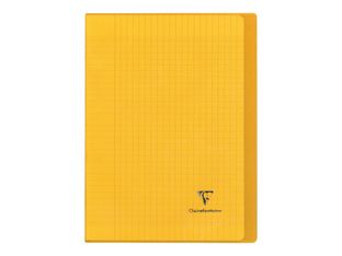 Clairefontaine Koverbook - Cahier polypro 17 x 22 cm - 96 pages - grands carreaux (Seyes) - jaune