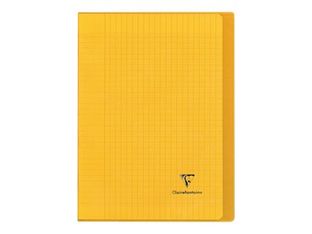 Clairefontaine Koverbook - Cahier polypro A4 (21x29,7 cm) - 96 pages - grands carreaux (Seyes) - jaune
