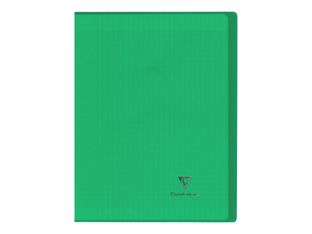 Clairefontaine Koverbook - Cahier polypro 24 x 32 cm - 96 pages - grands carreaux (Seyes) - vert