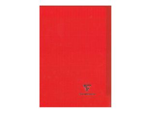 Clairefontaine Koverbook - Cahier polypro 24 x 32 cm - 96 pages - grands carreaux (Seyes) - rouge