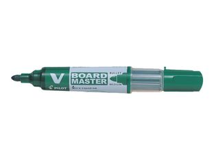 Pilot V BOARD MASTER - Pack de 10 marqueurs effaçables - pointe ogive - vert