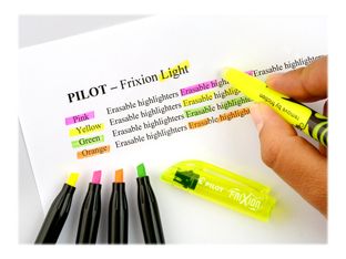 Pilot FriXion Light - Pack de 12 surligneurs effaçables - jaune