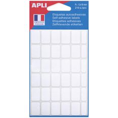 Apli Agipa - 210 Étiquettes adhésives blanches - 12 x 18 mm - réf 111906