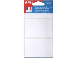 Apli Agipa - 28 Étiquettes adhésives blanches - 38 x 50 mm - réf 111913