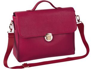 Oberthur Lady Bradford - Cartable rigide 2 compartiments - framboise - 29 x 11,5 x 36 cm