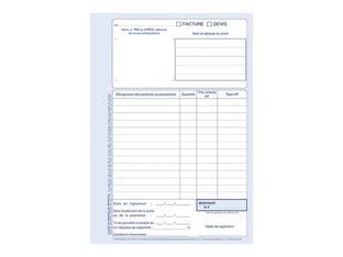 ELVE - Manifold Carnet de factures/devis auto-entrepreneurs - 40 dupli - A4