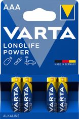 VARTA Longlife Power - 4 piles alcalines - AAA LR03