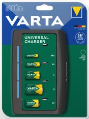 VARTA Universal charger - chargeur pour piles rechargeables AA/AAA/C/D ou 1 pile 9V