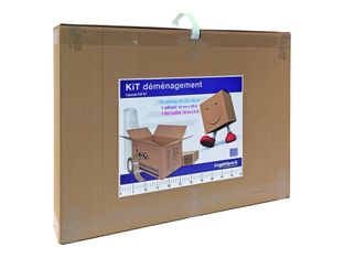 Kit déménagement : 10 cartons + adhésif + film bulle - Logistipack