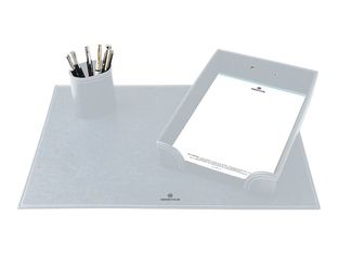 Oberthur - Parure de bureau - 3 pièces - gris