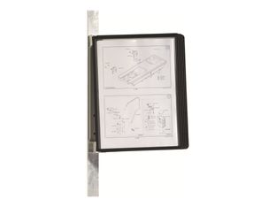 Durable Vario - Support mural magnétique avec 5 pochettes A4 - noir