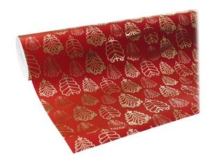 Clairefontaine Premium - Papier cadeau - 70 cm x 50 m - 80 g/m² - rouge fond or