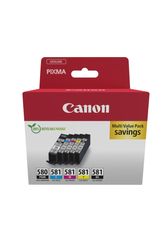 Canon CLI-581/PGI-580 - Pack de 5 - noir, noir photo, cyan, magenta, jaune - cartouche d'encre originale
