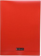 Calligraphe 8000 - Cahier polypro 24 x 32 cm - 96 pages - petits carreaux (5x5 mm) - rouge