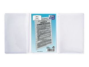 Etui Oxford - 3 volets 8,5x12,5 cm - PVC 20/100e - incolore