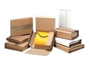 Etui postal d'expedition à fermeture adhésive - 30,2 cm x 21,5 cm- 0 à 80 mm - kraft - Logisitpack