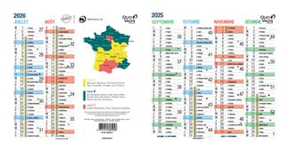 Calendrier Origami Septembre/Août - 36 x 18 cm - Quo Vadis