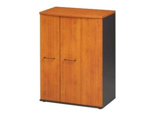 Bibliothèque mi-haut JAZZ+ - L80 x H112 x P48 - 3 portes - Aulne