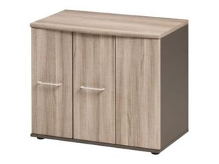 Rangement bas JAZZ+ - L80 x H71 x P48 - 3 portes - Chêne gris