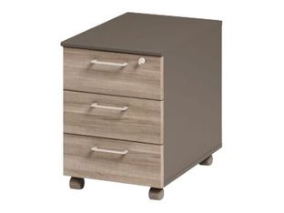 Caisson mobile JAZZ+ - Profondeur 60 cm - 3 tiroirs - Chêne gris
