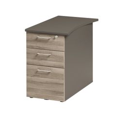 Caisson bout de bureau JAZZ+ - Profondeur 80 cm - Chêne gris