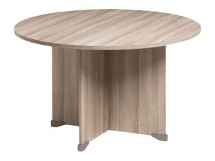 Table de réunion ronde JAZZ+ - 120 cm - Chêne gris