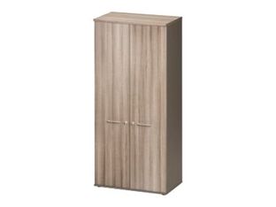 Armoire haute JAZZ+ - L80 x H183 x P48 - 2 portes - 4 étagères - Chêne gris