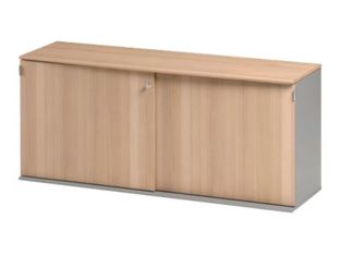 Crédence JAZZ+ - L160 x H74 x P48 - 2 portes coulissantes - Hêtre