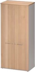Armoire haute JAZZ+ - L80 x H183 x P48 - 2 portes - 4 étagères - Hêtre