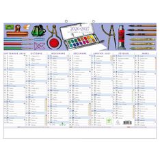 Calendrier illustré Ecriture - 7 mois par face - 43 x 33,5 cm - Septembre à Septembre - Exacompta