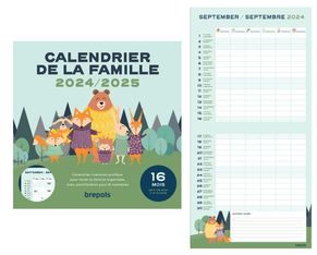 Calendrier de la famille 16 mois - 29 x 29 cm - Brepols