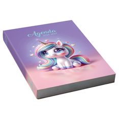 Agenda scolaire journalier 12 x 17 cm - couverture souple - motif licorne