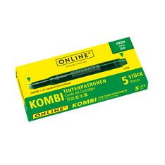 Kombi - Cartouches d'encre vert pour stylos plume standard et stylos plume Lamy