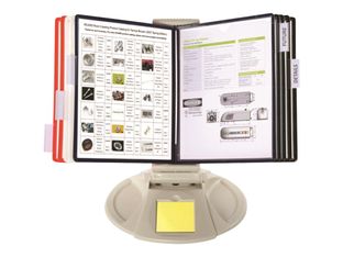 INOVSHOP - Lutrin de comptoir en plastique - fourni avec 10 pochettes A4 multi-coloris