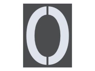 Pickup Home 3D Milan - Étiquette autocollante 100 mm - Chiffre 0 - gris