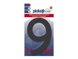 Pickup Home 3D Rio - Étiquette autocollante 100 mm - Chiffre 6 - gris