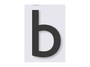 Pickup Home 3D Rio - Étiquette autocollante 100 mm - Lettre B - gris