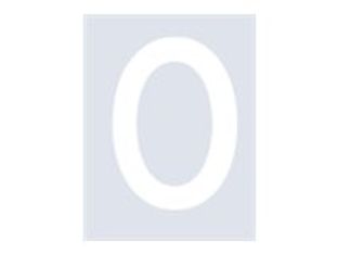 Pickup Home 3D Rio - Étiquette autocollante 60 mm - Chiffre 0 - blanc