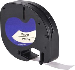 Ruban compatible DYMO S0721610 - Switch - Ruban d'étiquettes auto-adhésives - 1 rouleau (1,2 cm x 4 m) - blanc