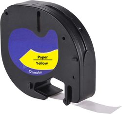 Ruban compatible DYMO S0721620 -  Switch - Ruban d'étiquettes auto-adhésives - 1 rouleau (1,2 cm x 4 m) - jaune